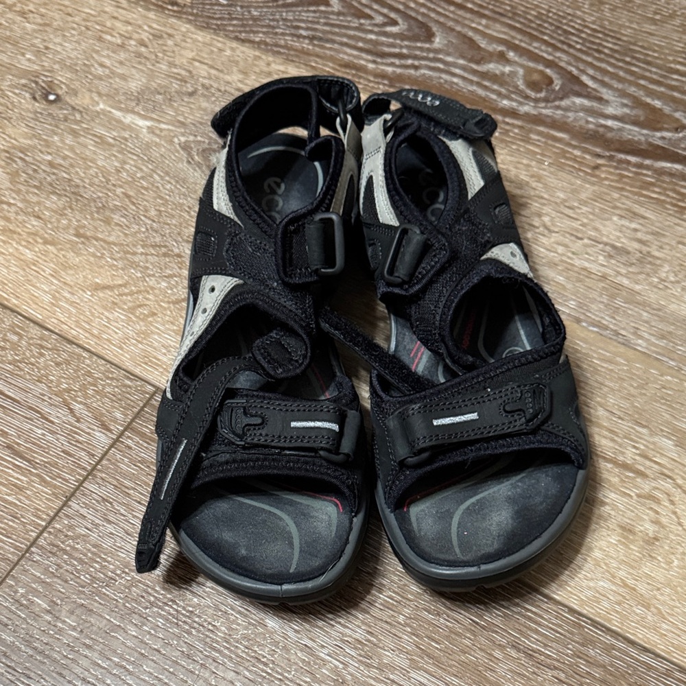 Ecco Kids Black and Gray Sandals